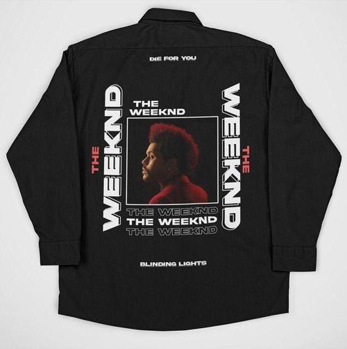 The Weeknd Die For You Baskılı Unisex Rapper Cepli Gömlek