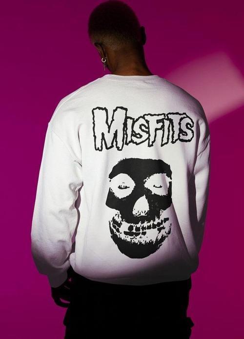 Misfits Müzik Grubu Baskılı Unisex Oversize Sweatshirt