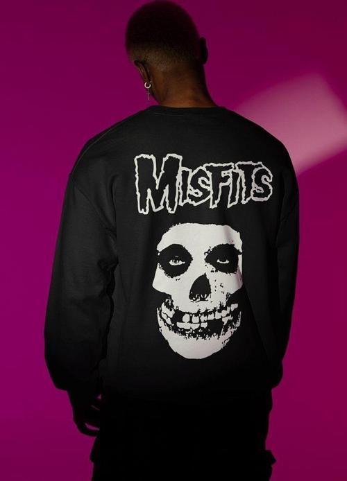 Misfits Müzik Grubu Baskılı Unisex Oversize Sweatshirt