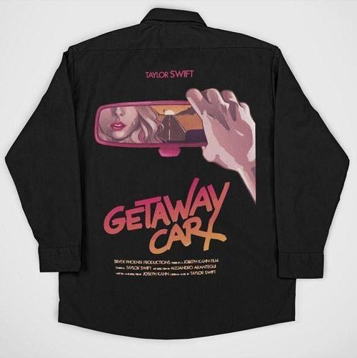 Taylor Swift Getaway Car Yazılı Unisex Şarkıcı Cepli Gömlek