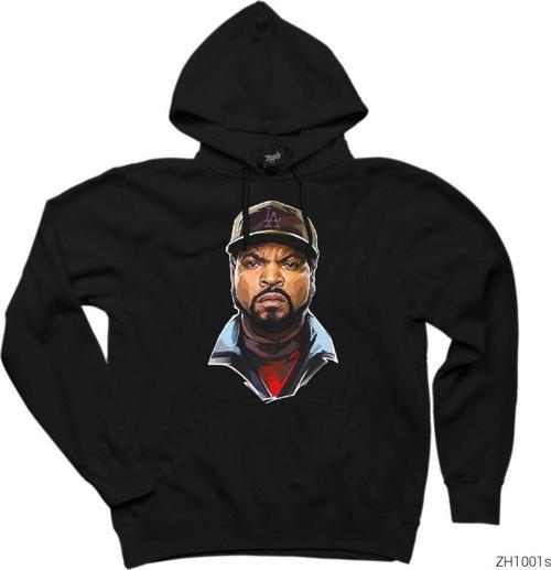 Ice Cube Siyah Kapşonlu Sweatshirt Hoodie