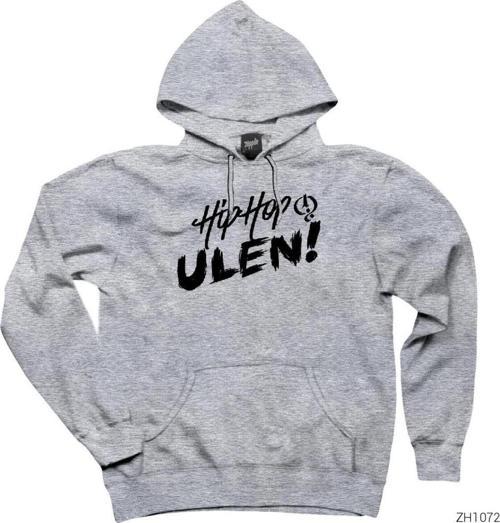 Hip Hop Ulan Gri Kapşonlu Sweatshirt Hoodie