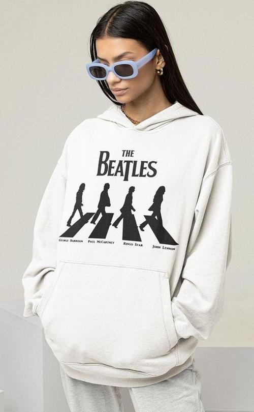 The Beatles Müzik Grubu Baskılı Unisex Oversize Hoodie