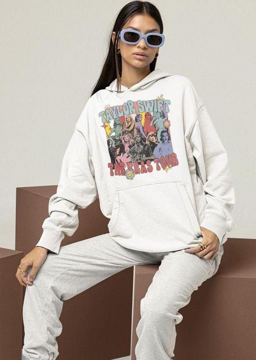Şarkıcı Taylor Swift The Eras Tour Baskılı Unisex Oversize Hoodie