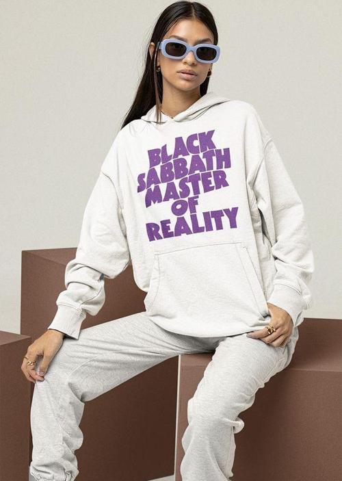 Anime Baskılı Unisex Oversize Black Sabbath Master Of Reality Hoodie
