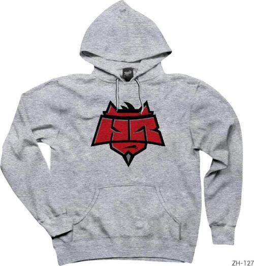 Csgo Hell Raisers Team Gri Kapşonlu Sweatshirt Hoodie