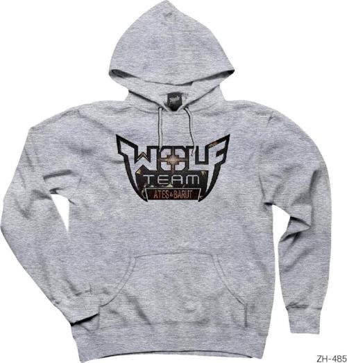 Wolfteam Ateş Barut Gri Kapşonlu Sweatshirt Hoodie