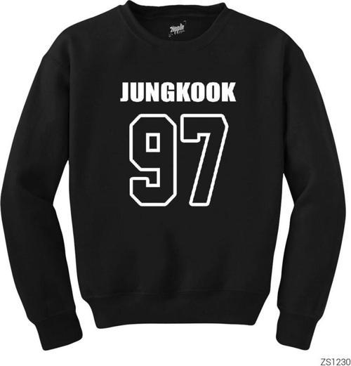 Bts Jungkook 97 Siyah Sweatshirt