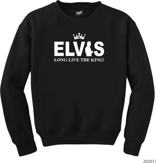 Elvis Long Live The King Siyah Sweatshirt