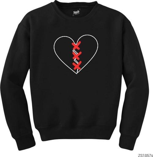 Xxx Tentection Broken Hearth Siyah Kapşonlu Sweatshirt Hoodie