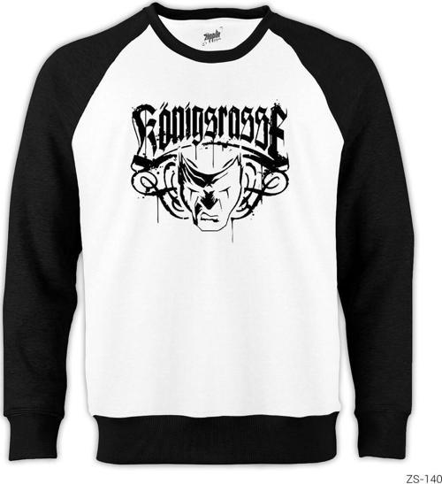 Massaka Reglan Kol Beyaz Sweatshirt