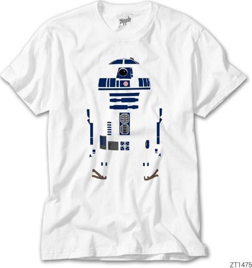 Star Wars R2D2 Siluet Beyaz Tişört