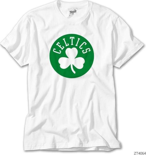 Boston Celtics Yonca Logo Beyaz Tişört