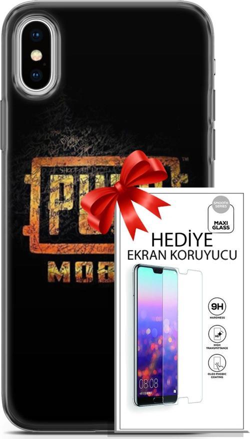 Apple İphone X - Xs Kılıf Orijinal Seri Pubg 14 Logo Cover Kılıf + Ön Ekran Koruyucu