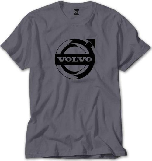 Volvo Amblem Gri Tişört