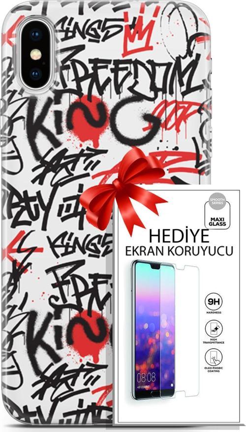 Apple İphone X - Xs Kılıf Orijinal Seri Punky 22 King Freedom Kap + Ekran Koruyucu