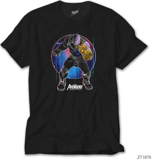 Avengers Thanos Punch Siyah Tişört