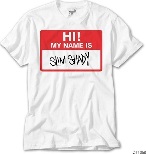 Eminem Hi My Name İs Beyaz Tişört
