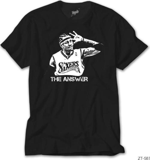 Allen Iverson The Answer Siyah Tişört