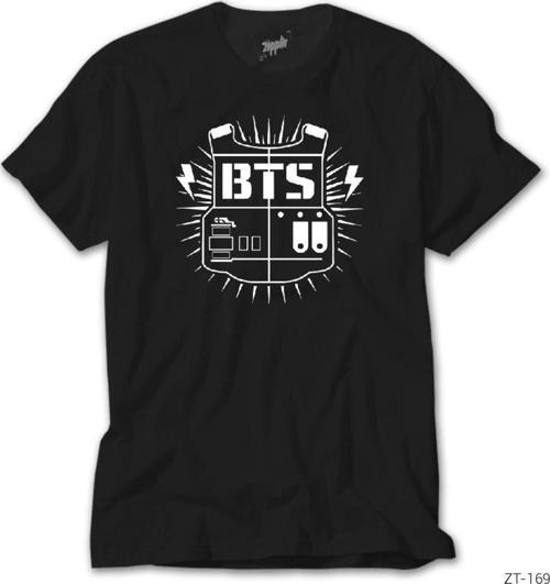 Bts Sheild Logo Siyah Tişört M