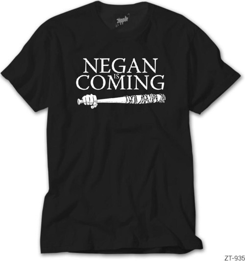 The Walking Dead Negan İs Coming Siyah Tişört