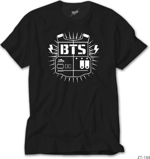 Bts Sheild Logo Siyah Tişört M