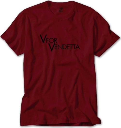 V For Vendetta Logo Kırmızı Tişört