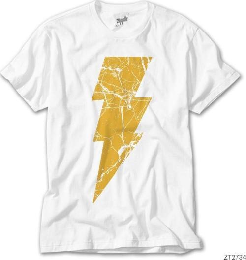 Shazam Logo Beyaz Tişört