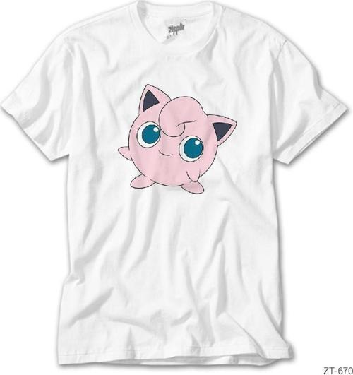 Pokemon Jigglypuff Beyaz Tişört Xs