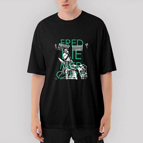 Freddie Mercury Oversize Siyah Tişört Xl