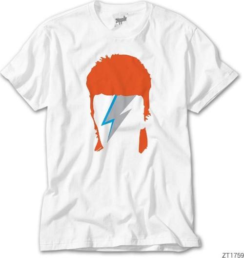 David Bowie Tribute Beyaz Tişört