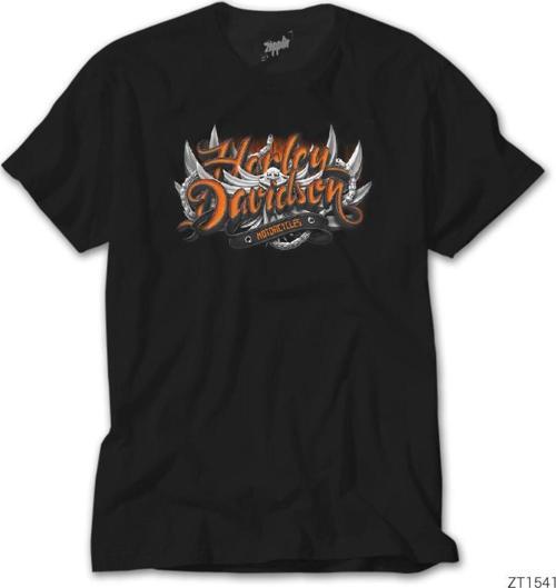 Harley Chopper 3D Siyah Tişört