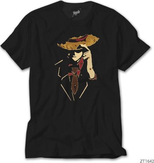 One Piece Monkey D Luffy Siyah Tişört