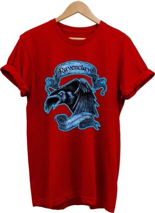 Rawenclaw Baskılı %100 Pamuk Basic T-Shirt Normal Beden Tişört