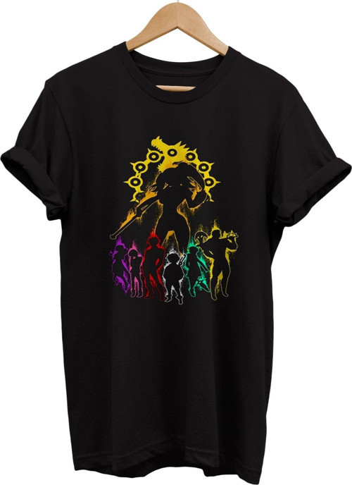 Nanatsu No Taizai Baskılı %100 Pamuk Basic T-Shirt Normal Beden Tişört