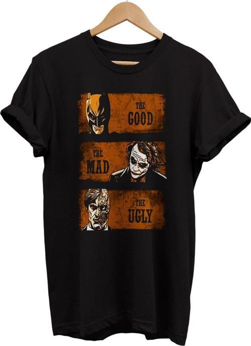 Batman Joker Baskılı %100 Pamuk Basic T-Shirt Normal Beden Tişört