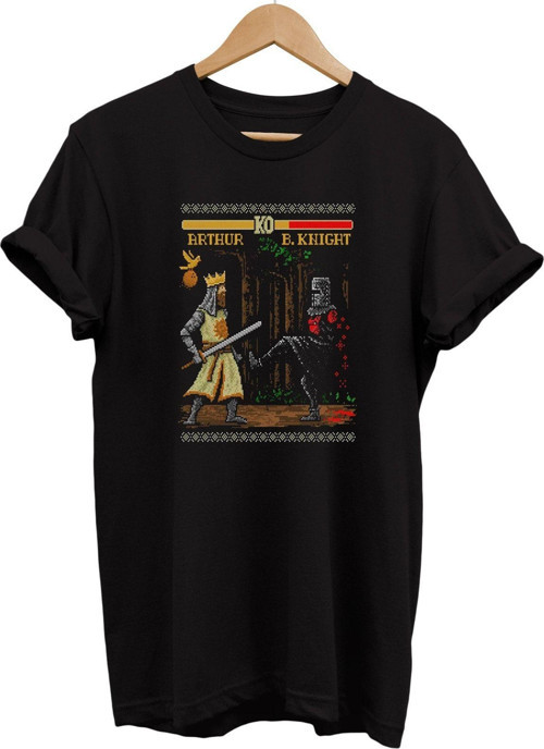 Monty Python The Black Knight Baskılı %100 Pamuk Basic T-Shirt Normal Beden Tişört