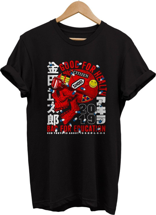 Kapsül Baskılı %100 Pamuk Basic T-Shirt Normal Beden Tişört