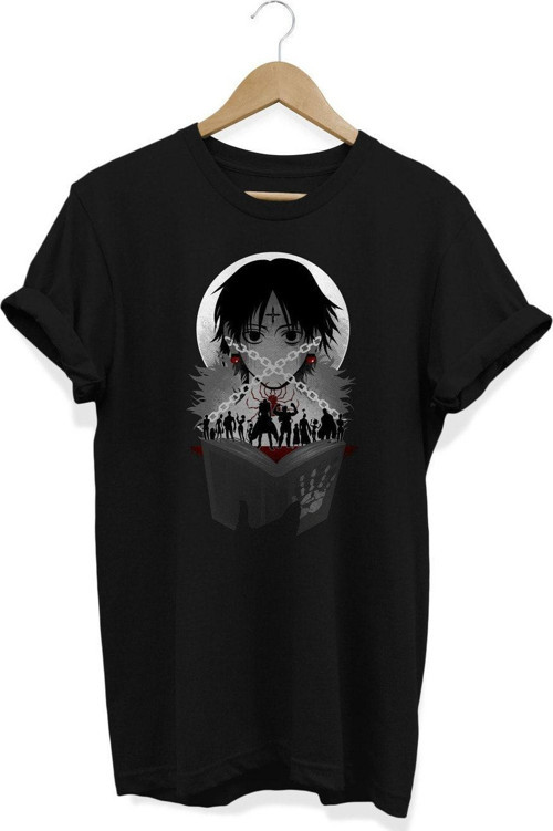 Hunter X Hunter Chrollo Lucifer V2 Anime Baskılı %100 Pamuklu T-Shirt