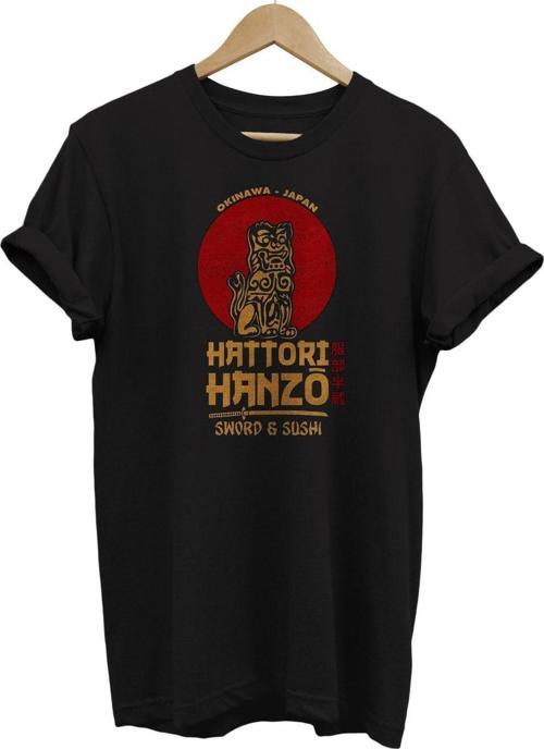 Kıll Bıll Hattorı Hanzo Baskılı %100 Pamuk Basic T-Shirt Normal Beden Tişört