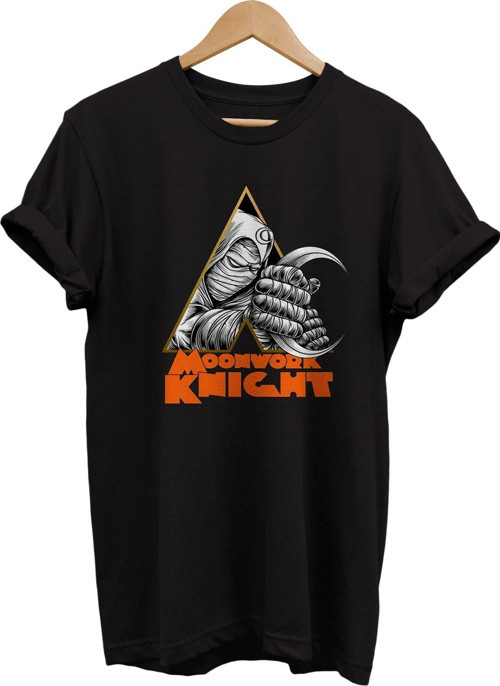 Moon Knight Baskılı %100 Pamuk Basic T-Shirt Normal Beden Tişört