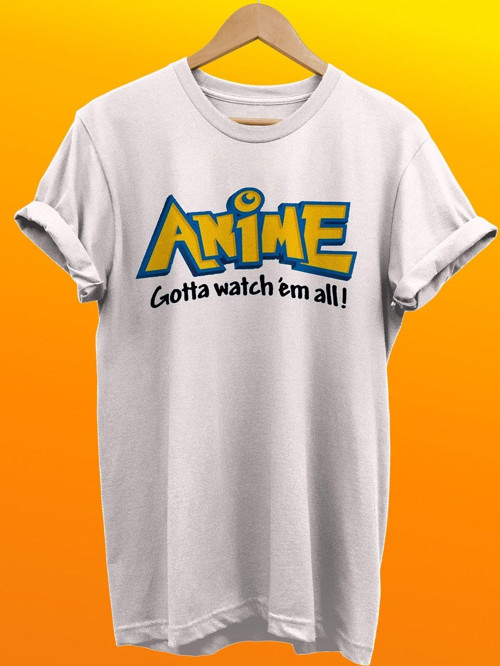 Pokemon Anime Yazılı %100 Pamuk Basic T-Shirt Normal Beden Tişört