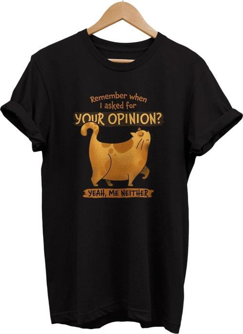 Narsist Kedi Baskılı %100 Pamuk Basic T-Shirt Normal Beden Tişört