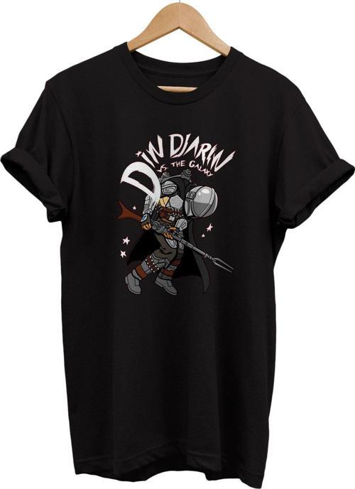 Mandalorian Baskılı %100 Pamuk Basic T-Shirt Normal Beden Tişört