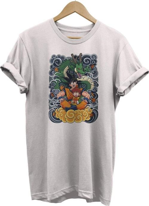 Dragonball Baskılı %100 Pamuk Basic T-Shirt Normal Beden Tişört