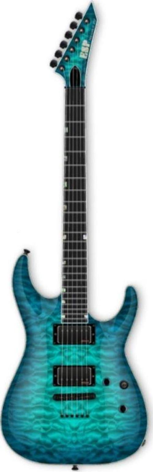ESP Horizon II Quilted Maple Aqua Marine Sunburst Elektro Gitar