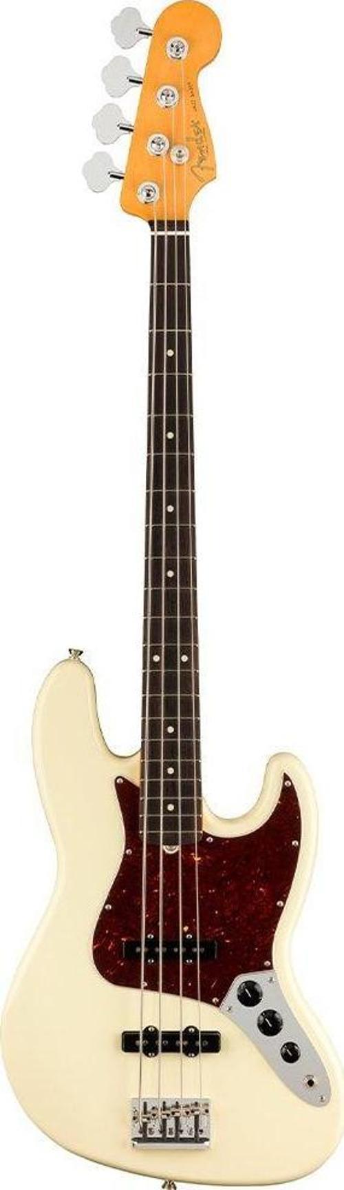 American Professional II Jazz Bass Gülağacı Klavye Olympic White Bas Gitar