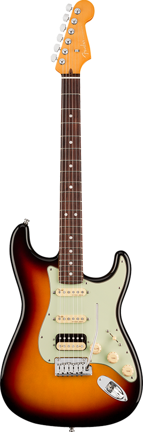 American Ultra Stratocaster HSS Gülağacı Klavye Ultraburst Elektro Gitar