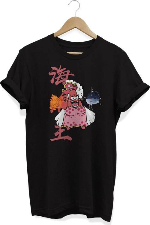 Sünger Bob Patrick Big Mom One Piece Baskılı Pamuklu T-Shirt