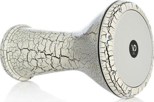 VD 3044 Döküm Beyaz Çatlak Boyalı Darbuka (Taşıma Çantası Hediyeli)